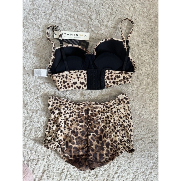 NWT Vitamin A Women’s Bikini Animal Print Sophia Bustier Small 6 - Picture 7 of 8